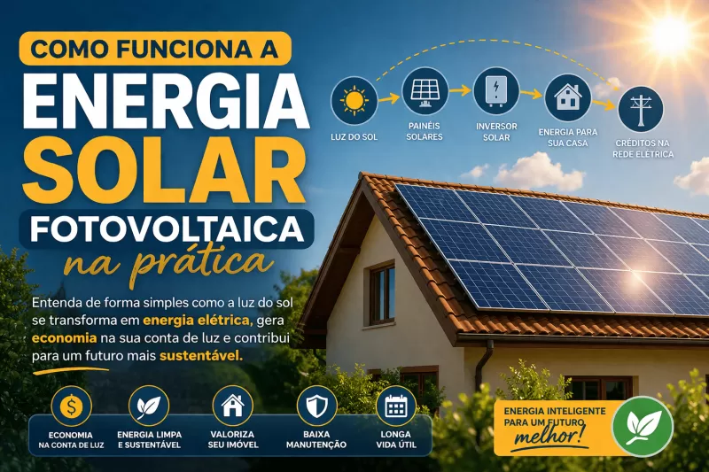 Como Funciona a Energia Solar Fotovoltaica na Prática: Guia Completo para Entender o Sistema